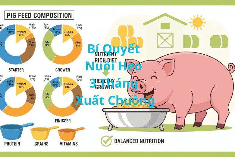 che do dinh duong toi uu trong bi quyet nuoi heo 3 thang xuat chuong